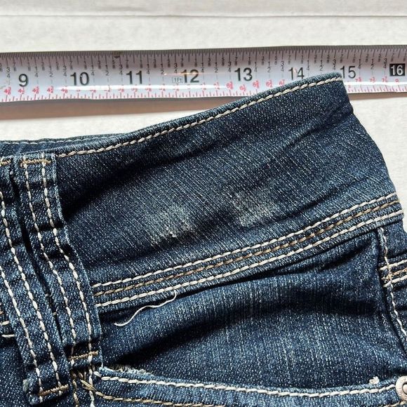 Rue 21 Bermuda Jean Shorts Size 5 / 6 Stretch Pockets - Picture 12 of 16